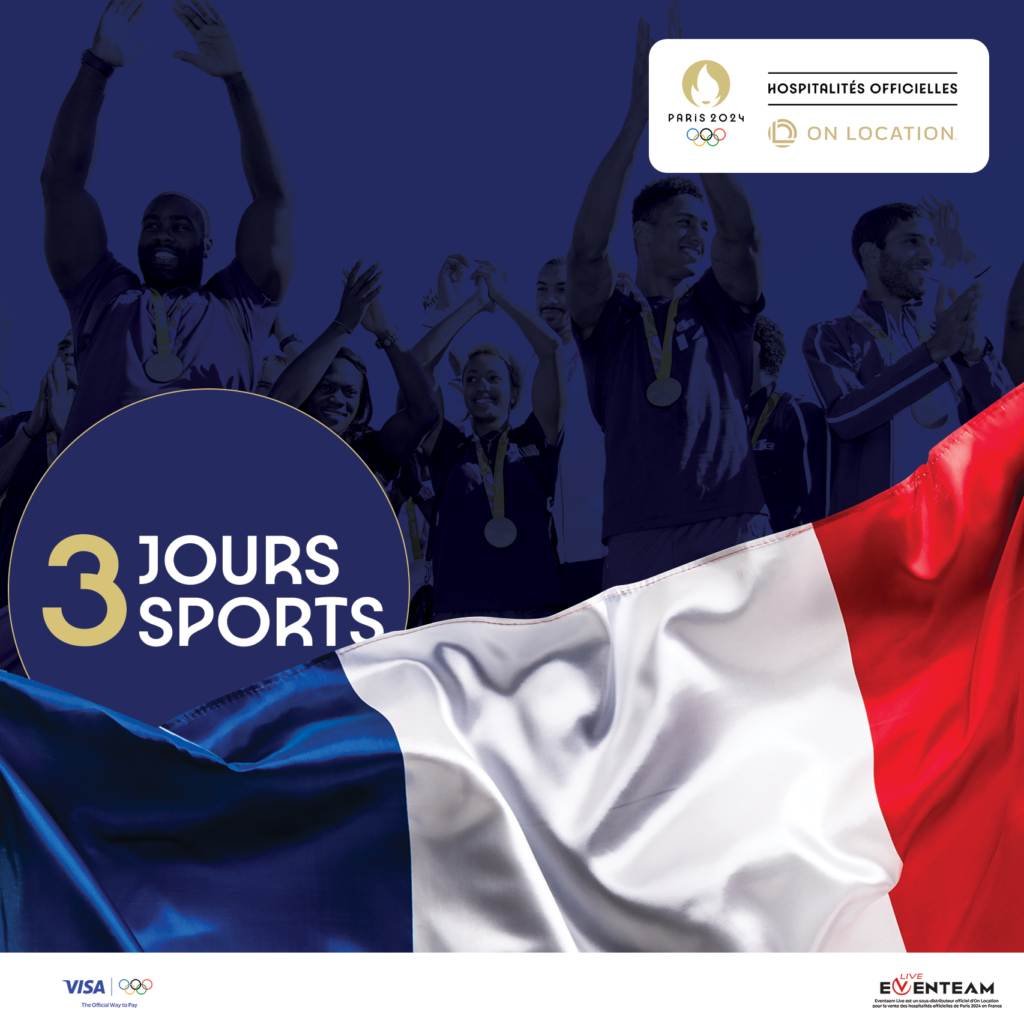 Programme hospitalités Jeux Olympique proposé par Eventeam pour assister aux epreuves avec les meilleures chances de médailles françaises